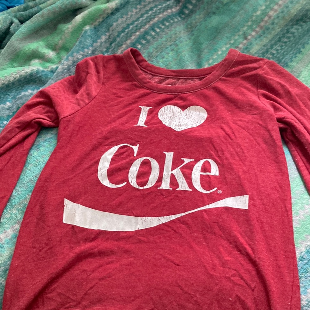 Red coca cola thin crewneck